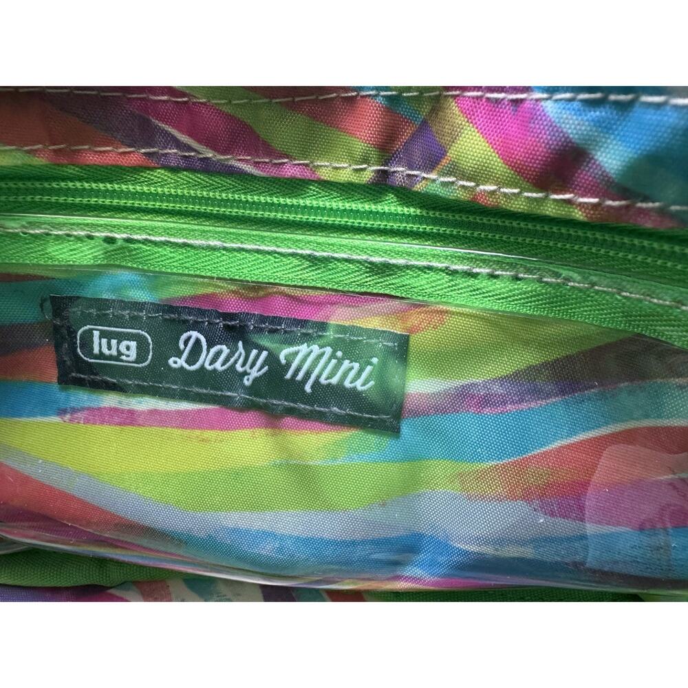 Lug Dory Mini Crossbody Satchel Convertible Purse Bag Lime Green Handles - Picture 6 of 10